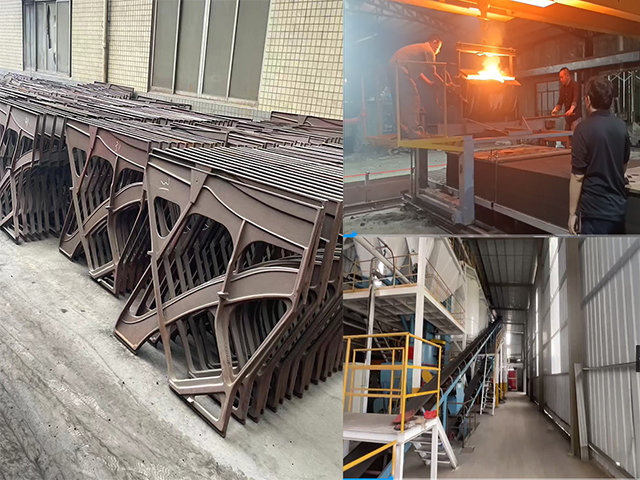 Big size green sand molding machine casting equipment in the foundary